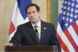 Выступление государственного секретаря Марко Рубио перед прессой