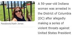 Жительница Индианы арестована за угрозу убийством Трампа